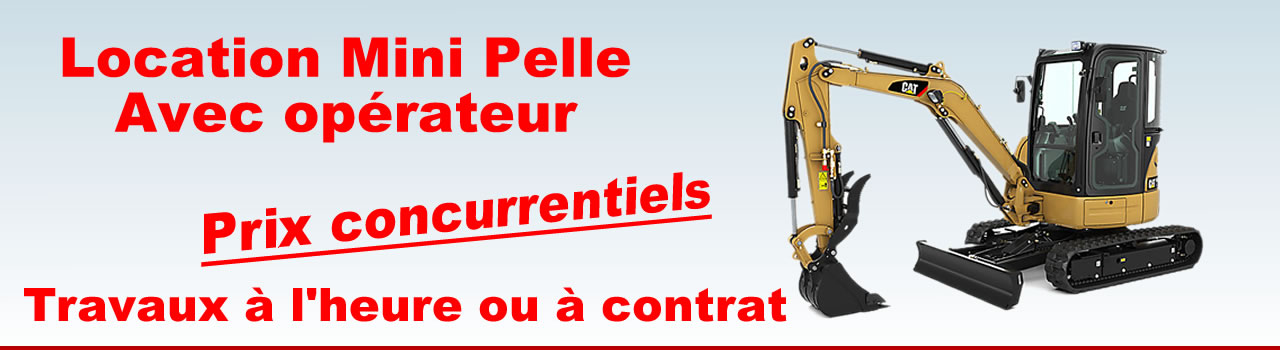 Location de pelle avec opérateur Location de pelle avec opérateur